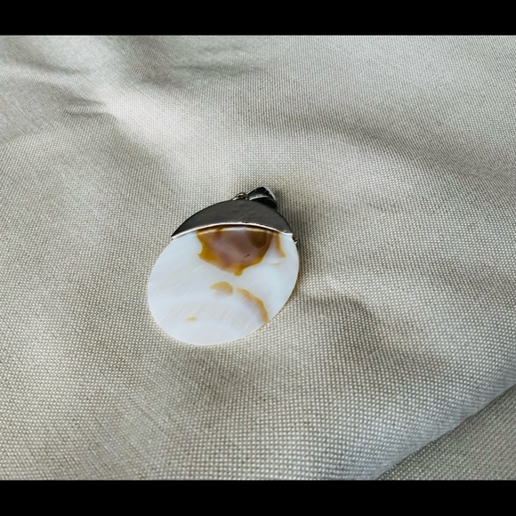 Woman’s Statement Abalone/Rhinestone Pendant - Picture 9 of 9